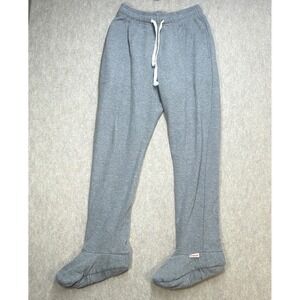 Feejays‎ Unisex Small Gray Cozy Loungewear Footie Sweatpants Warm Cabincore